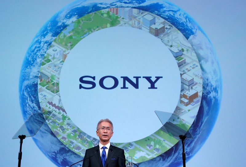 FILE PHOTO: Sony Corp's President and CEO Yoshida attends a news conference at the company's headquarters in Tokyo